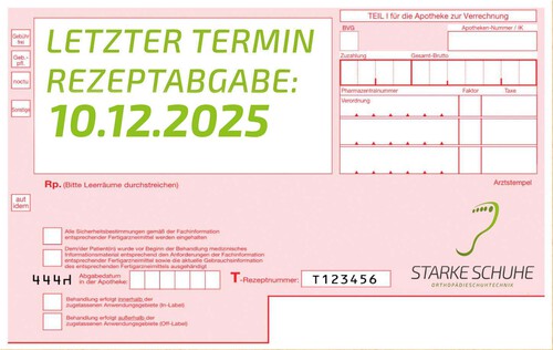Letzter Termin Rezeptabgabe